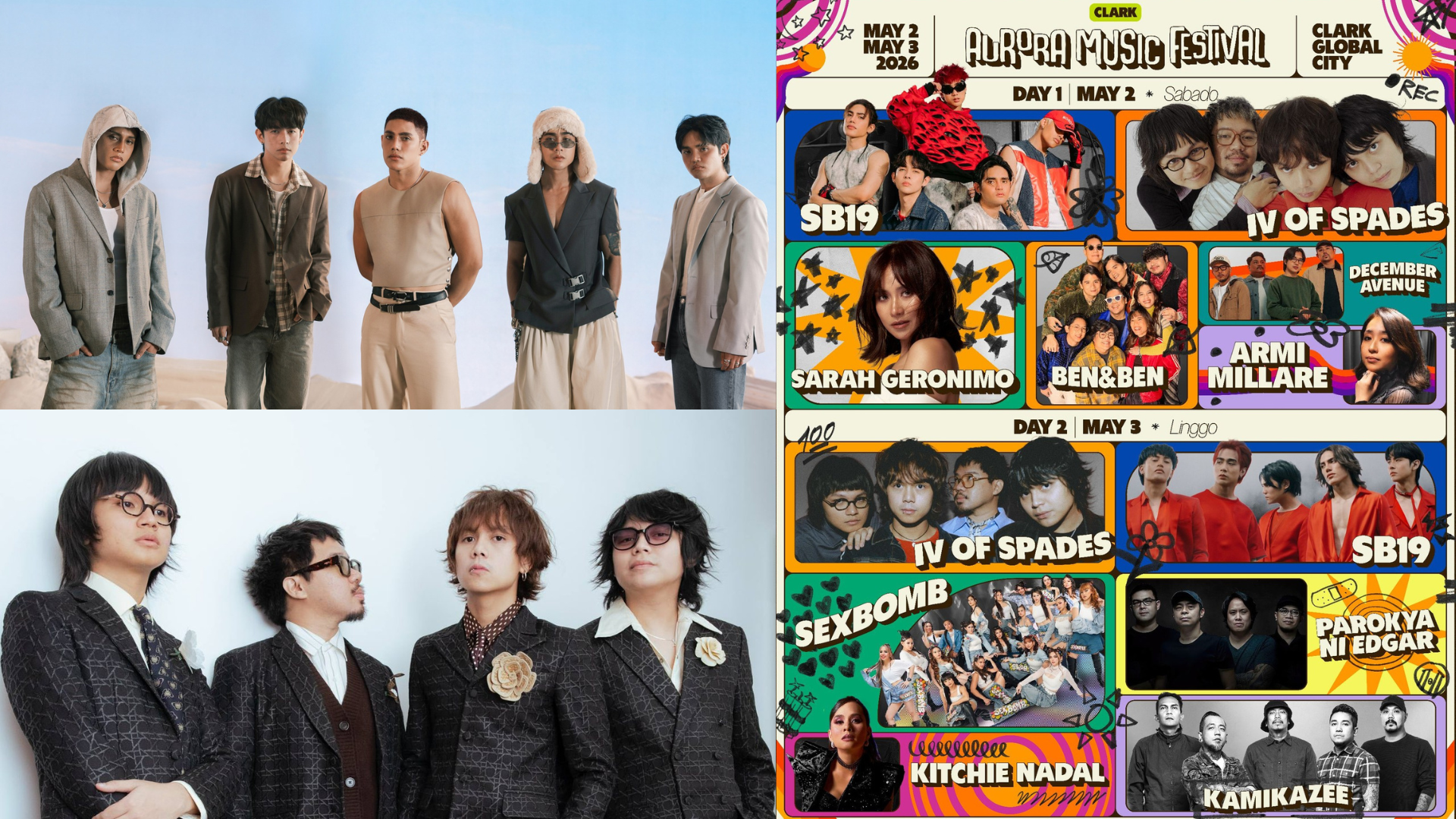 Double headliners SB19 and IV of Spades join the OG Sexbomb Girls at Aurora Music Festival 2026