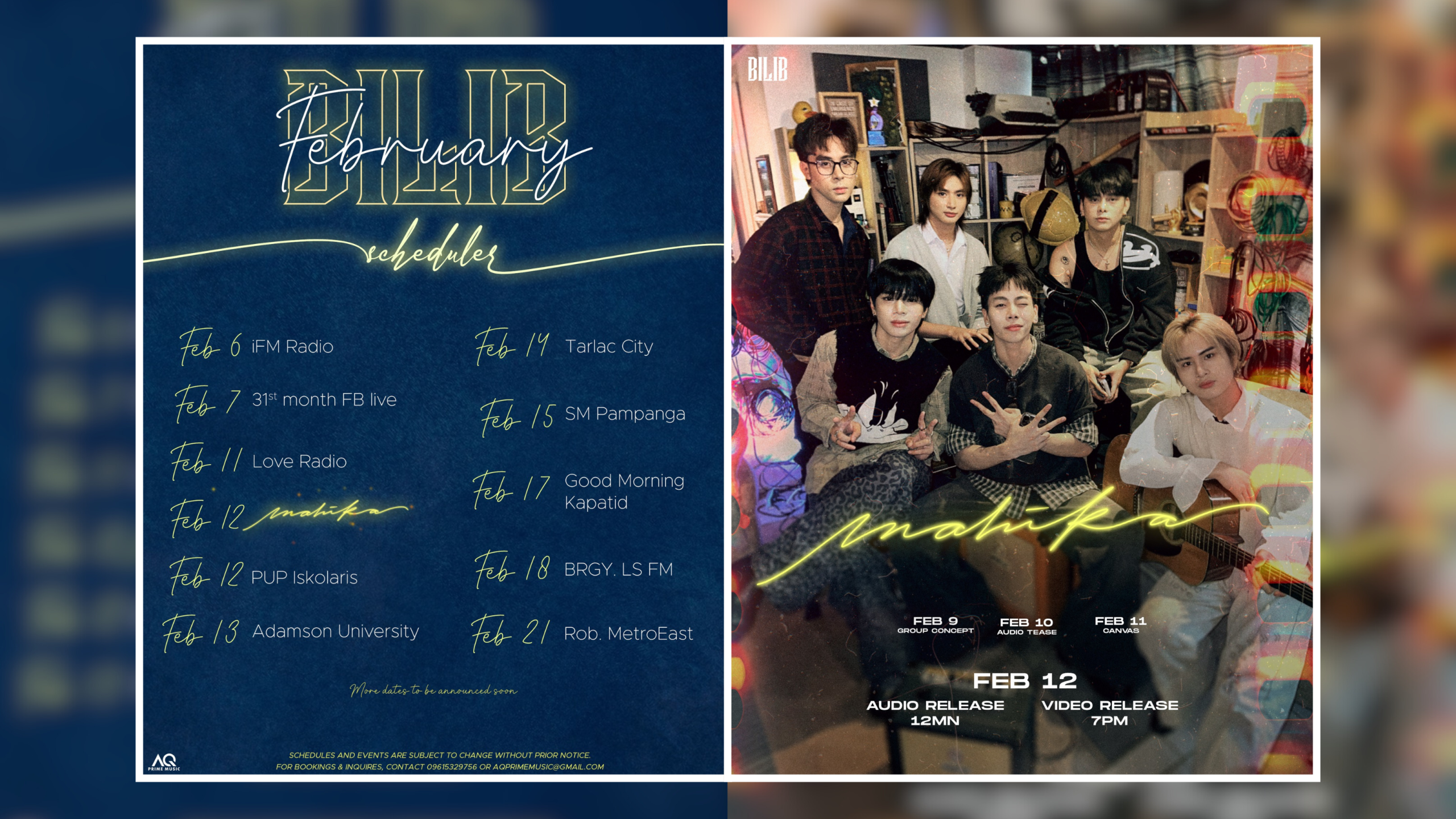 BILIB new song Mahika and February Scheduler