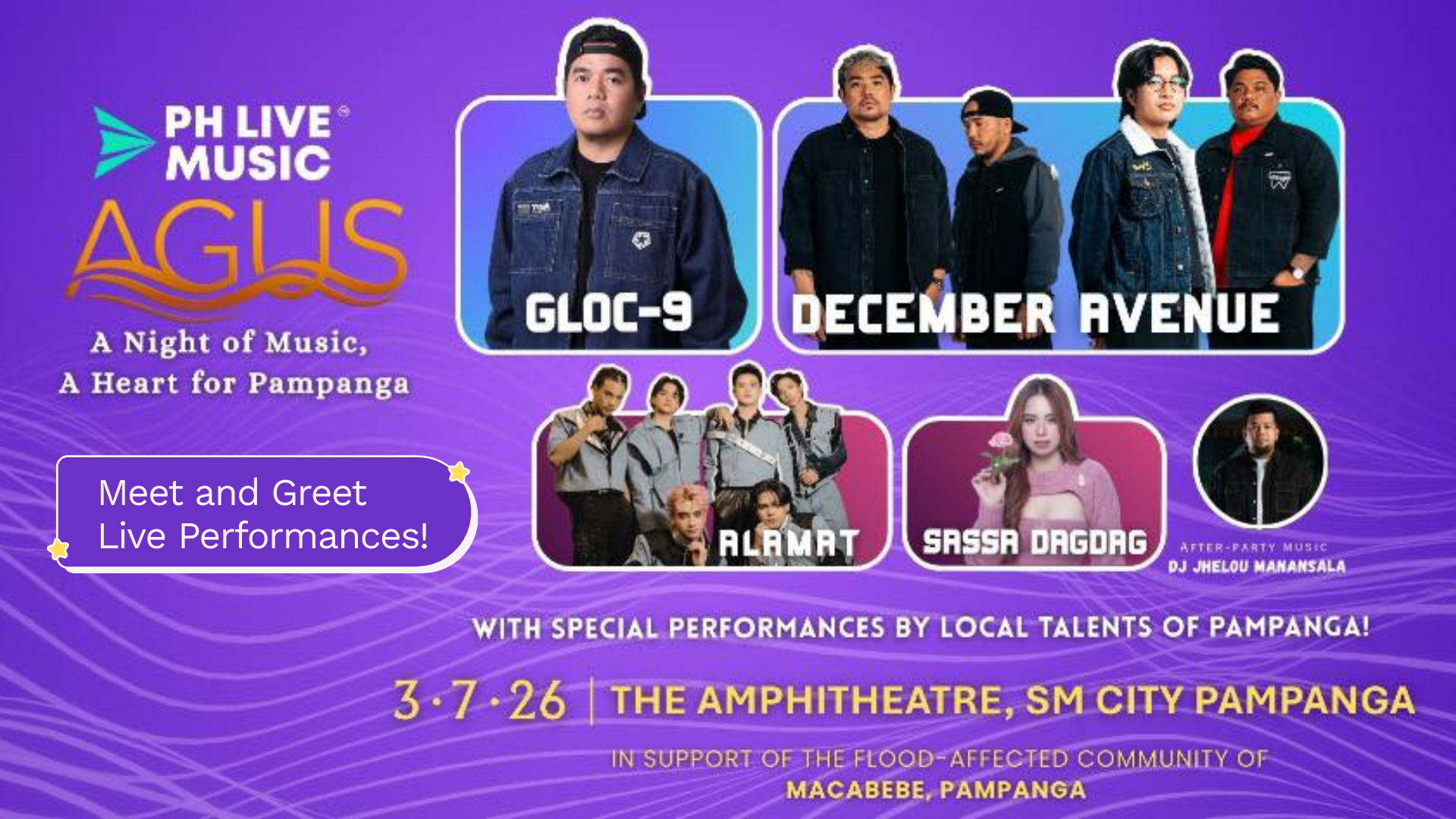 PH Live Music: AGUS Meet and Greet plus Performances by ALAMAT, Gloc-9 and more